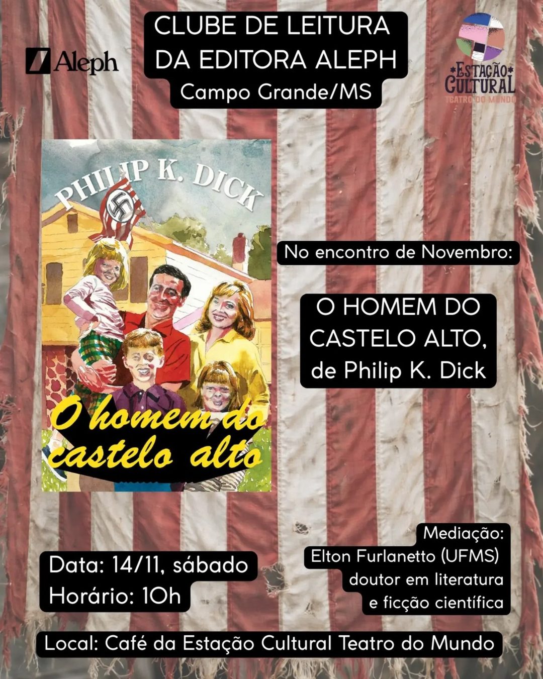 Flyer: Encontro de novembro: O homem do castelo alto