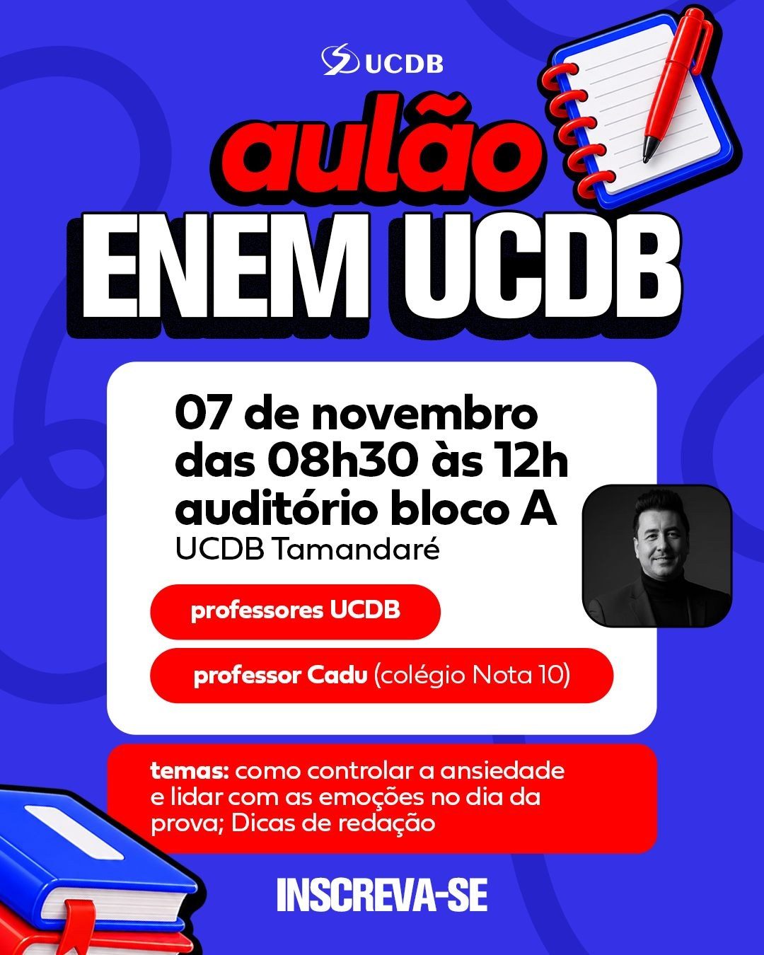 Flyer: Aulão ENEM UCDB