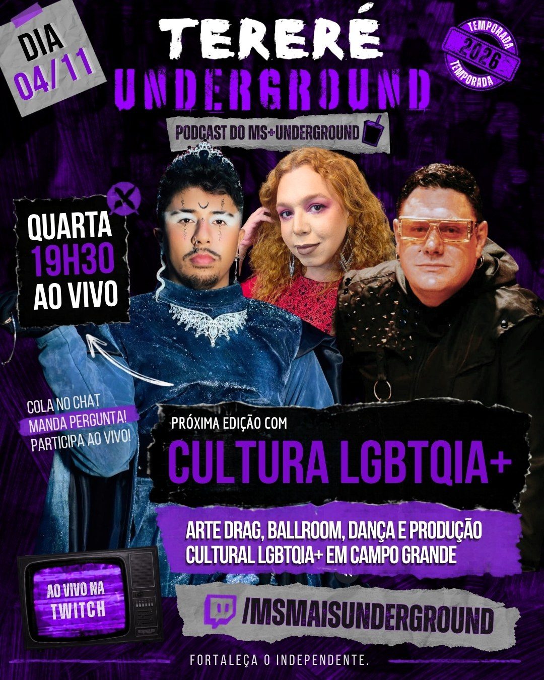 Flyer: Tereré Underground: Cultura LGBTQIA+